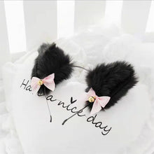 Load image into Gallery viewer, Beautiful Masquerade Halloween Cat Ears Headwear Cosplay Cat Ear Anime Party Costume Bell Headwear Headband Hair Accessories
