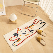 Load image into Gallery viewer, Bedside Long Carpet Cartoon Pattern Letter Cat Non-slip Carpets Living Room Floor Mat Water Absorption Rugs Tapetes De Sala
