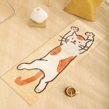 Load image into Gallery viewer, Bedside Long Carpet Cartoon Pattern Letter Cat Non-slip Carpets Living Room Floor Mat Water Absorption Rugs Tapetes De Sala
