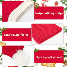 Load image into Gallery viewer, Benepaw Christmas Dog Hat Costume For Large Medium Dog Headwear Warm Winter Comfortable Pet Knitting Hat Pompon Decorations
