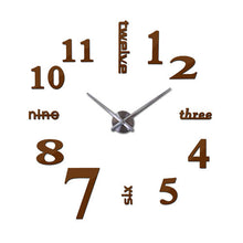 Load image into Gallery viewer, Wall Clock Affordable  mirror effect home decoration wall stickers  Brief style still life quartz living room Affordable
