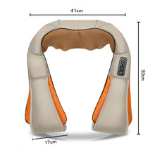 Load image into Gallery viewer, Big Discounts Massage Shawl U Shape Electrical Shiatsu Back Neck Shoulder Body Massager Infrared Heated Kneading Massagem
