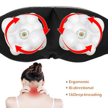 Load image into Gallery viewer, Big Discounts Massage Shawl U Shape Electrical Shiatsu Back Neck Shoulder Body Massager Infrared Heated Kneading Massagem
