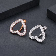 Load image into Gallery viewer, Big Heart Belly Button Ring Reversed Bar Barbell Steel Navel Piercing Nombril New Style Sexy Belly Piercing Ombligo Umbigo Oreja
