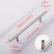 Load image into Gallery viewer, Doorknob Black Golden Cupboard Handle Brushed Stainless Steel Kitchen Cabinet Door Knob Furniture Drawer Pull  Hardware Pulls  Bar Handle
