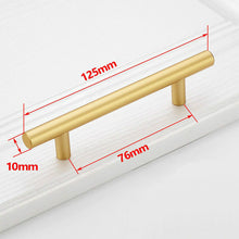 Load image into Gallery viewer, Doorknob Black Golden Cupboard Handle Brushed Stainless Steel Kitchen Cabinet Door Knob Furniture Drawer Pull  Hardware Pulls  Bar Handle
