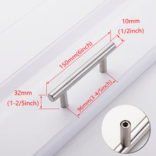 Load image into Gallery viewer, Doorknob Black Golden Cupboard Handle Brushed Stainless Steel Kitchen Cabinet Door Knob Furniture Drawer Pull  Hardware Pulls  Bar Handle

