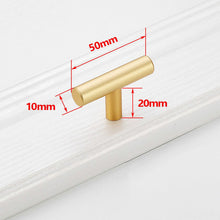 Load image into Gallery viewer, Doorknob Black Golden Cupboard Handle Brushed Stainless Steel Kitchen Cabinet Door Knob Furniture Drawer Pull  Hardware Pulls  Bar Handle

