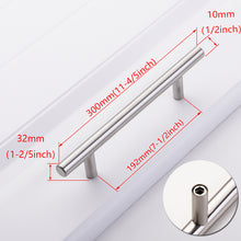 Load image into Gallery viewer, Doorknob Black Golden Cupboard Handle Brushed Stainless Steel Kitchen Cabinet Door Knob Furniture Drawer Pull  Hardware Pulls  Bar Handle
