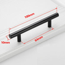 Load image into Gallery viewer, Doorknob Black Golden Cupboard Handle Brushed Stainless Steel Kitchen Cabinet Door Knob Furniture Drawer Pull  Hardware Pulls  Bar Handle

