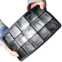 Load image into Gallery viewer, Black Grade Silicone 15-grid Cube Jumbo Silicone Ice Cube Square Tray Mold Mould Non-toxic Durable Bar Pub Wine Ice Blocks Maker
