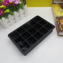 Load image into Gallery viewer, Black Grade Silicone 15-grid Cube Jumbo Silicone Ice Cube Square Tray Mold Mould Non-toxic Durable Bar Pub Wine Ice Blocks Maker
