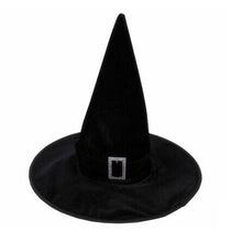 Load image into Gallery viewer, Black Velour Witch Sorceress Hat Hallowen Fancy Dress Party Costume Accessory Supplies Children Gift
