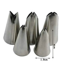 Load image into Gallery viewer, Leaves Nozzles Set 5Pcs Stainless Steel Icing Piping Nozzle Pastry Tips For Cream Cake Fondant Baking Decorating Tools
