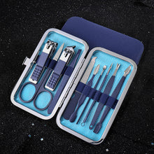 Load image into Gallery viewer, Blue Scissors Nail Clippers Set Nail Cutting Pliers Pedicure Knife Dead Skin Pliers Nail Groove Inflammation Nail Manicure Tool
