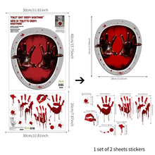Load image into Gallery viewer, Bloody Hand Wallpaper For Bathroom Toilet Stickers Halloween Fright Night Horror Mural Adhesive Party Decoration Wall DIY Decal
