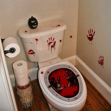 Load image into Gallery viewer, Bloody Hand Wallpaper For Bathroom Toilet Stickers Halloween Fright Night Horror Mural Adhesive Party Decoration Wall DIY Decal
