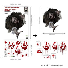 Load image into Gallery viewer, Bloody Hand Wallpaper For Bathroom Toilet Stickers Halloween Fright Night Horror Mural Adhesive Party Decoration Wall DIY Decal

