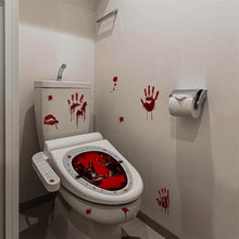 Load image into Gallery viewer, Bloody Hand Wallpaper For Bathroom Toilet Stickers Halloween Fright Night Horror Mural Adhesive Party Decoration Wall DIY Decal
