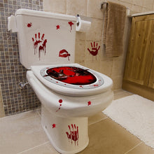 Load image into Gallery viewer, Bloody Hand Wallpaper For Bathroom Toilet Stickers Halloween Fright Night Horror Mural Adhesive Party Decoration Wall DIY Decal
