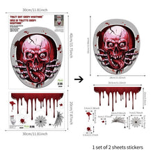 Load image into Gallery viewer, Bloody Hand Wallpaper For Bathroom Toilet Stickers Halloween Fright Night Horror Mural Adhesive Party Decoration Wall DIY Decal
