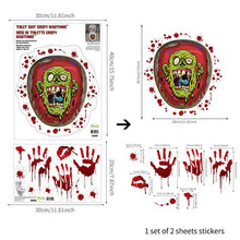 Load image into Gallery viewer, Bloody Hand Wallpaper For Bathroom Toilet Stickers Halloween Fright Night Horror Mural Adhesive Party Decoration Wall DIY Decal
