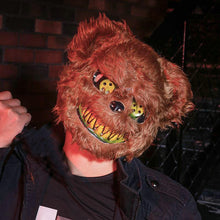 Load image into Gallery viewer, Bloody Plush Bunny Mask Halloween Ghost Festival Mask Realistic Bloody Bear Headgear Performance Prop Halloween Horror Mask
