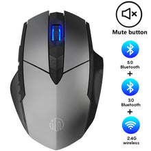 Load image into Gallery viewer, Bluetooth 2.4G USB Wireless Mouse for Computer Laptop PC Silent Rechargeable Charging Home Game Ergonomic Noiseless Mouse
