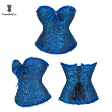 Load image into Gallery viewer, Body Shapewear Costumes Sexy Lingerie Women Pleated Corset Lace Trimmed Corsets And Bustiers Size XS-6XL 810#

