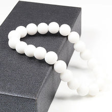 Load image into Gallery viewer, Buddha Black White Natural Stone Rock Lava Beads Strand Bracelet Men Women Rosary Bracelets Meditation Bangles Yoga Jewelry Gift
