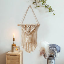 Load image into Gallery viewer, Bohemian Woven Tapestry Cotton Handmade Wall Tapestry Macrame Tapestries Wall Art Wall Decor Nursery Decor Kids Room Decoration
