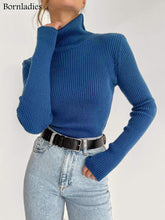 Load image into Gallery viewer, Basic Turtleneck Women Sweaters Autumn Winter Tops Slim Women Pullover Knitted Sweater Jumper Soft Warm Pull
