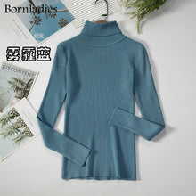 Load image into Gallery viewer, Basic Turtleneck Women Sweaters Autumn Winter Tops Slim Women Pullover Knitted Sweater Jumper Soft Warm Pull

