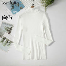 Load image into Gallery viewer, Basic Turtleneck Women Sweaters Autumn Winter Tops Slim Women Pullover Knitted Sweater Jumper Soft Warm Pull
