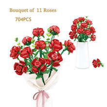 Load image into Gallery viewer, Bouquet DIY Building Blocks Romantic Rose Flower Bonsai Cactus Flower Plant 3D Model Bricks Children's Educational Toy Girl Gift
