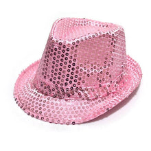 Load image into Gallery viewer, Boy Girl Men Woman Sequin Hat Bow Tie Gloves for Fancy Dress  Birthday Party Cap Jazz Hat Dance Show Tie Wedding Props Costume
