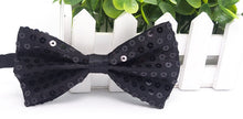 Load image into Gallery viewer, Boy Girl Men Woman Sequin Hat Bow Tie Gloves for Fancy Dress  Birthday Party Cap Jazz Hat Dance Show Tie Wedding Props Costume
