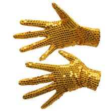 Load image into Gallery viewer, Boy Girl Men Woman Sequin Hat Bow Tie Gloves for Fancy Dress  Birthday Party Cap Jazz Hat Dance Show Tie Wedding Props Costume
