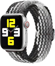 Load image into Gallery viewer, Braided solo loop strap For Apple watch band 44mm 40mm Series 7 6 54SE Adjustable elastic nylon strap for iwatch 3 42mm 38mm Bracelet
