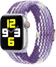 Load image into Gallery viewer, Braided solo loop strap For Apple watch band 44mm 40mm Series 7 6 54SE Adjustable elastic nylon strap for iwatch 3 42mm 38mm Bracelet
