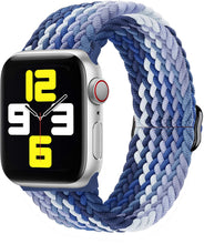 Load image into Gallery viewer, Braided solo loop strap For Apple watch band 44mm 40mm Series 7 6 54SE Adjustable elastic nylon strap for iwatch 3 42mm 38mm Bracelet

