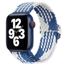 Load image into Gallery viewer, Braided solo loop strap For Apple watch band 44mm 40mm Series 7 6 54SE Adjustable elastic nylon strap for iwatch 3 42mm 38mm Bracelet

