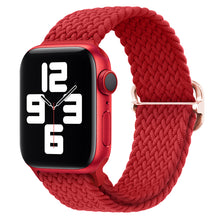 Load image into Gallery viewer, Braided solo loop strap For Apple watch band 44mm 40mm Series 7 6 54SE Adjustable elastic nylon strap for iwatch 3 42mm 38mm Bracelet

