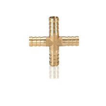 Load image into Gallery viewer, Brass Barb Pipe Fitting 2 3 4 way brass connector For 4mm 5mm 6mm 8mm 10mm 12mm 16mm 19mm hose copper Pagoda Water Tube Fittings
