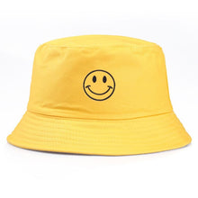 Load image into Gallery viewer, Bucket Hats For Women Embroidery Cartoon Smile Fisherman Hat Summer Fashion Simple Couple Visor Bob Sun Caps
