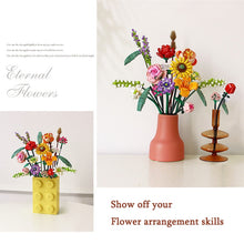 Load image into Gallery viewer, Building Block Bouquet 3D Model Toy Home Decoration Plant Potted Chrysanthemum Rose Flower Assembly Brick Girl Toy Child Gift
