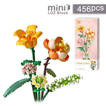 Load image into Gallery viewer, Building Block Bouquet 3D Model Toy Home Decoration Plant Potted Chrysanthemum Rose Flower Assembly Brick Girl Toy Child Gift
