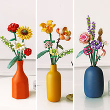 Load image into Gallery viewer, Building Block Bouquet 3D Model Toy Home Decoration Plant Potted Chrysanthemum Rose Flower Assembly Brick Girl Toy Child Gift

