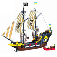 Load image into Gallery viewer, Building Block Large Pirate Ship Boat Black Pearl Silent Maria Adventure Caribbean Sea Educational Bricks Toy Boy Gift
