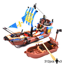 Load image into Gallery viewer, Building Block Large Pirate Ship Boat Black Pearl Silent Maria Adventure Caribbean Sea Educational Bricks Toy Boy Gift
